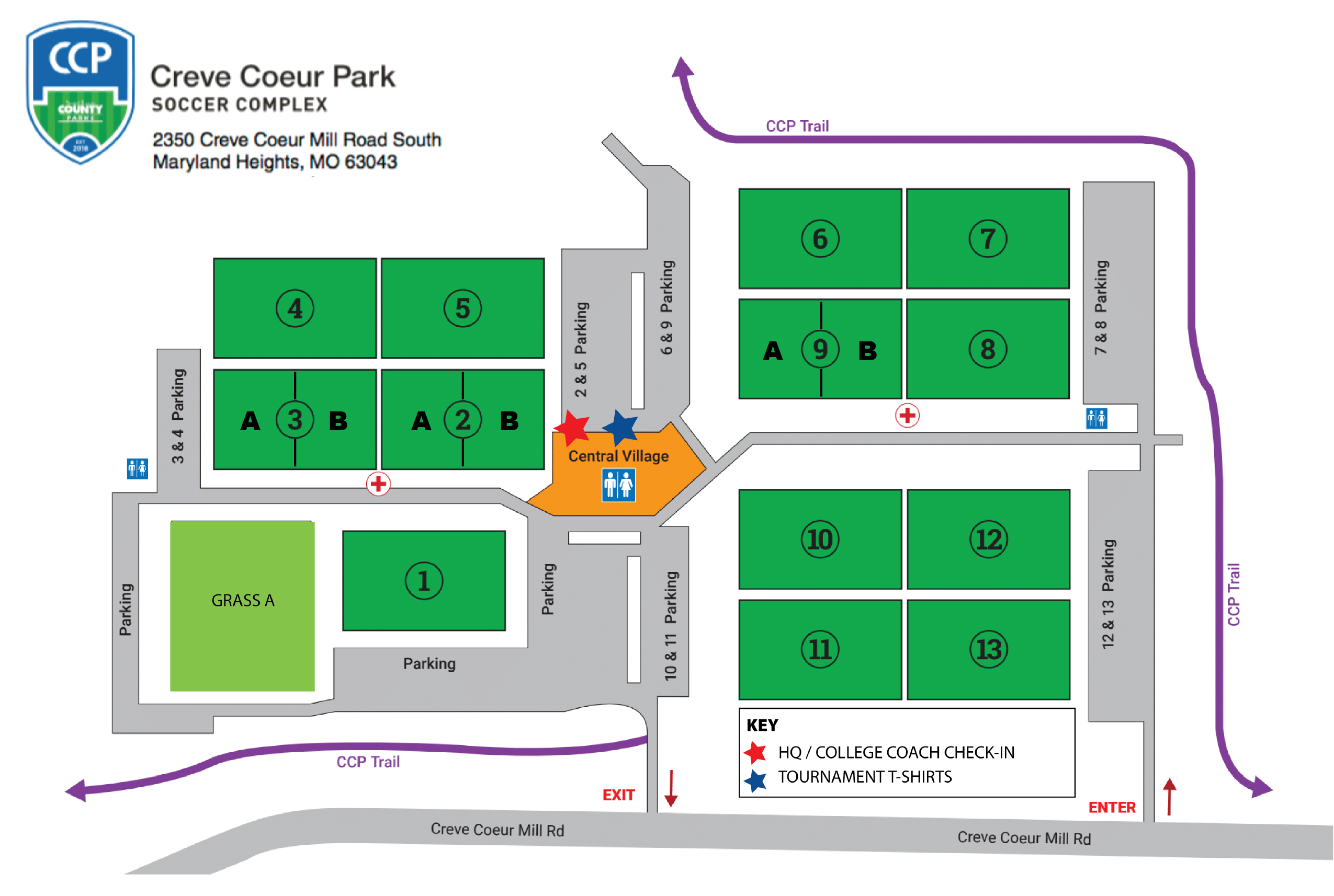 Creve Coeur Park Map